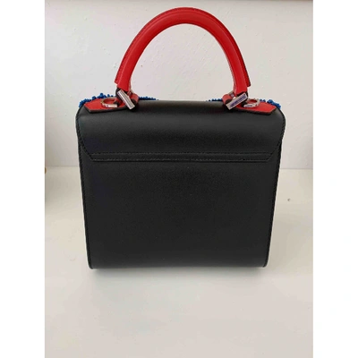 Pre-owned Les Petits Joueurs Leather Handbag In Black