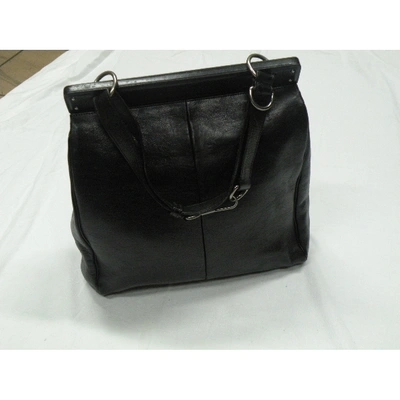 Pre-owned Saint Laurent Leather Handbag In Black