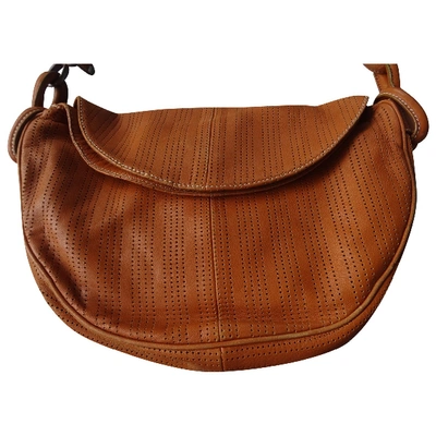 Pre-owned Fay Leather Handbag In Camel