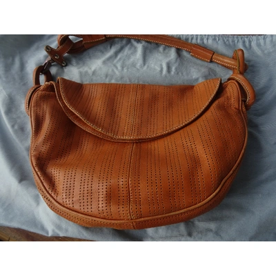 Pre-owned Fay Leather Handbag In Camel