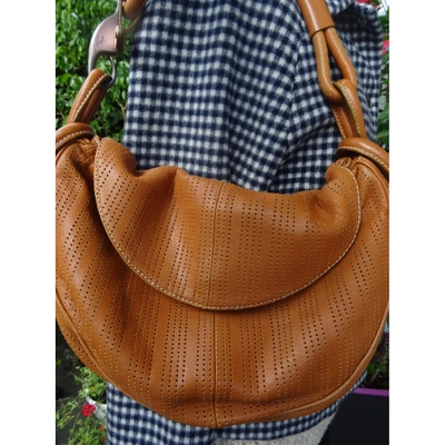 Pre-owned Fay Leather Handbag In Camel