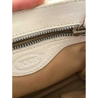 Pre-owned Tod's White Leather Clutch Bag
