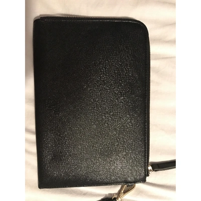 Pre-owned Pinko Black Leather Clutch Bag