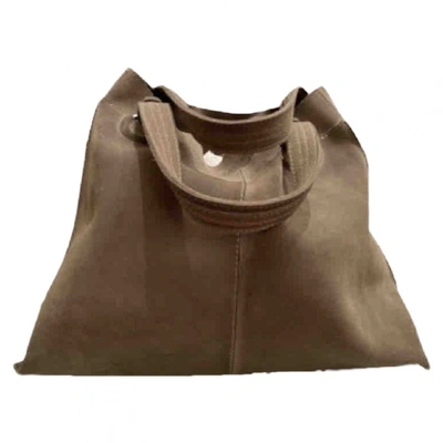 Pre-owned Orciani Grey Suede Handbag