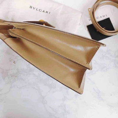 Pre-owned Bulgari Leather Handbag In Beige