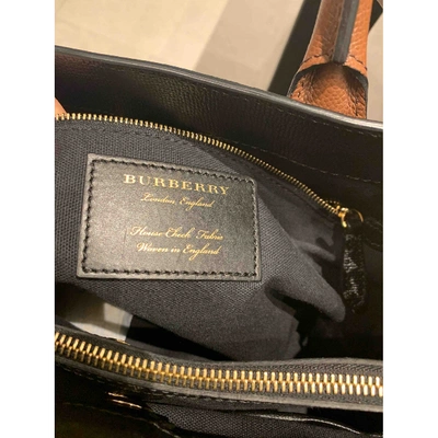 Pre-owned Burberry The Banner  Black Leather Handbag