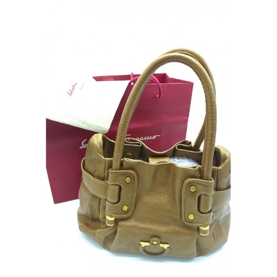 Pre-owned Ferragamo Brown Leather Handbags