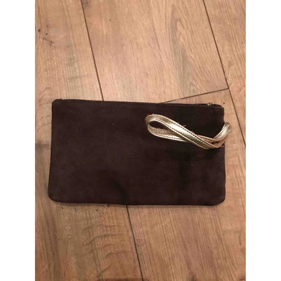 Pre-owned Manoush Leather Clutch Bag In Brown
