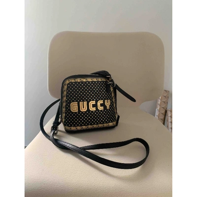 Pre-owned Gucci Guccy Minibag Leather Crossbody Bag In Black