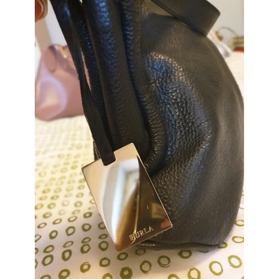 Pre-owned Furla Leather Handbag In Black