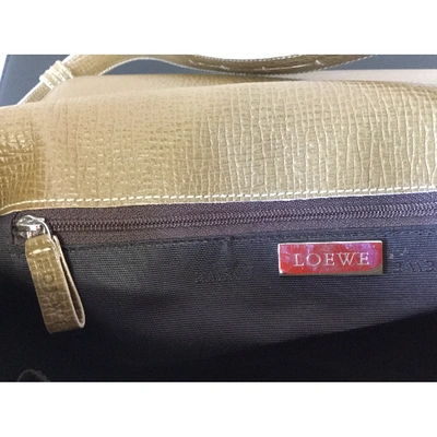 Pre-owned Loewe Khaki Leather Handbags