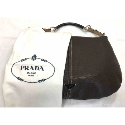 Pre-owned Prada Brown Leather Handbag