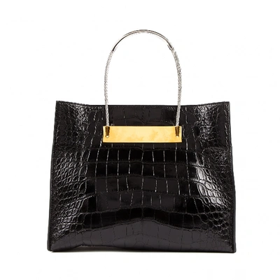 Pre-owned Balenciaga Cable Black Crocodile Handbag
