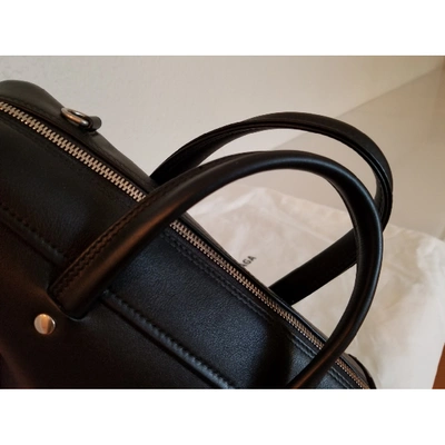 Pre-owned Balenciaga Triangle Leather Handbag In Black