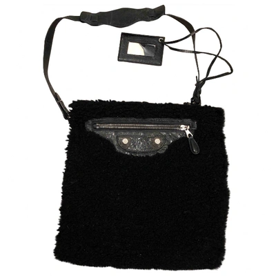 Pre-owned Balenciaga Black Shearling Handbag