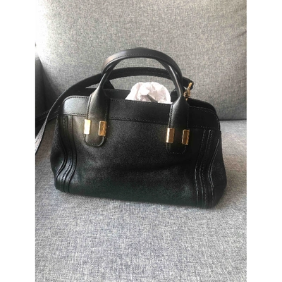 Pre-owned Chloé Alice Leather Handbag In Black