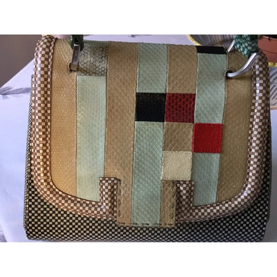 Pre-owned Fendi Multicolour Python Handbag