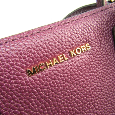 Pre-owned Michael Kors Mercer Purple Leather Handbag
