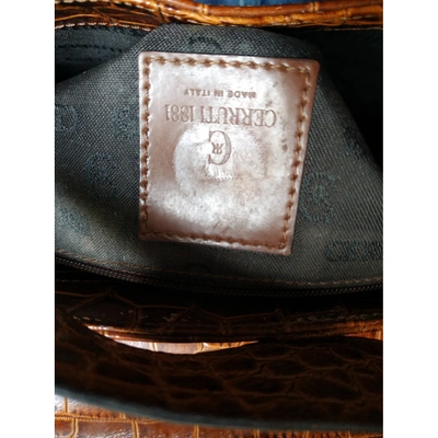 Pre-owned Cerruti 1881 Leather Crossbody Bag In Brown