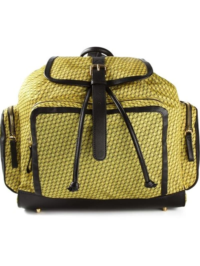 Pierre Hardy Graphic Print Backpack In Yellow