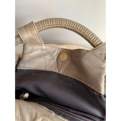 LOEWE Pre-owned Leather Handbag In Beige