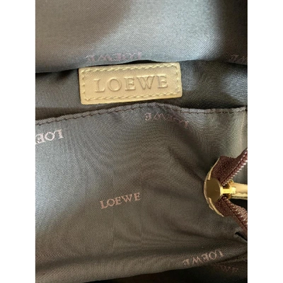 Pre-owned Loewe Leather Handbag In Beige