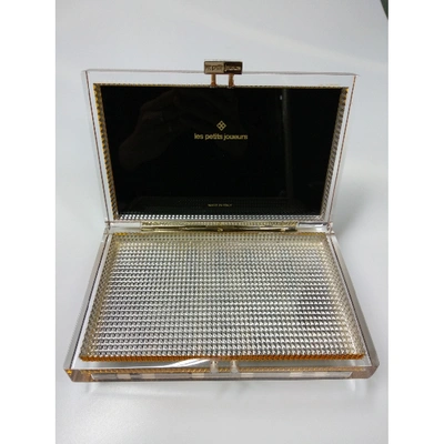 Pre-owned Les Petits Joueurs Clutch Bag In Gold