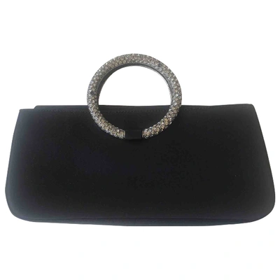 Pre-owned Stuart Weitzman Silk Clutch Bag In Black