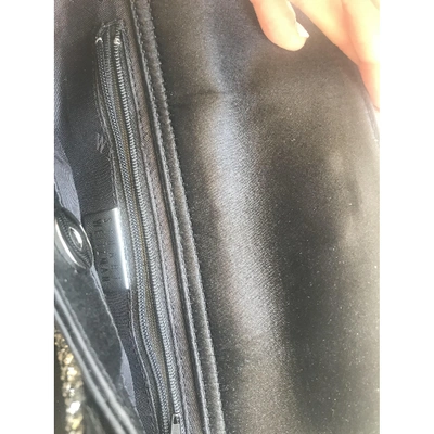 Pre-owned Stuart Weitzman Silk Clutch Bag In Black