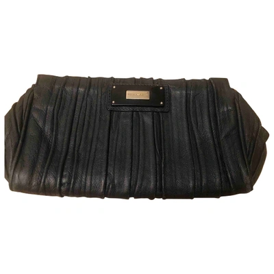 Pre-owned Emporio Armani Navy Leather Clutch Bag
