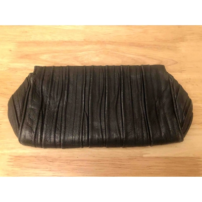 Pre-owned Emporio Armani Navy Leather Clutch Bag