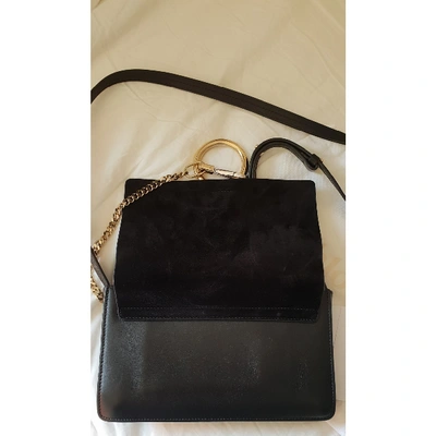 Pre-owned Chloé Faye Black Suede Handbag