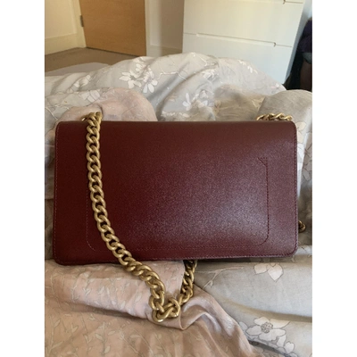 Pre-owned Pinko Love Bag Burgundy Leather Handbag