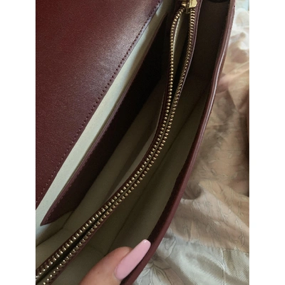 Pre-owned Pinko Love Bag Burgundy Leather Handbag