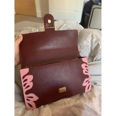 Pre-owned Pinko Love Bag Burgundy Leather Handbag