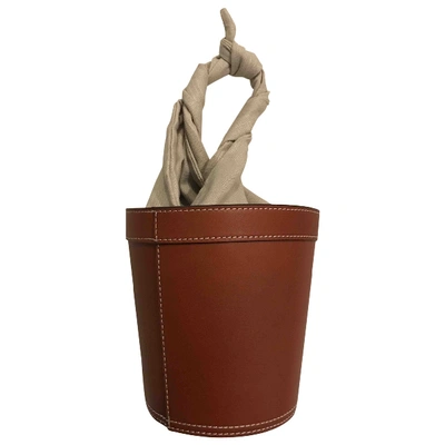Pre-owned Staud Britt Brown Leather Handbag