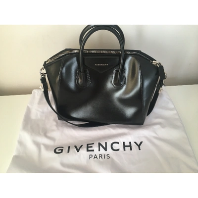 Pre-owned Givenchy Antigona Leather Bag In Black