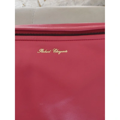 Pre-owned Robert Clergerie Pink Leather Clutch Bag