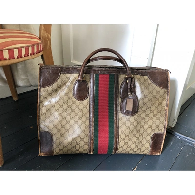 Pre-owned Gucci Green Cloth Travel Bag