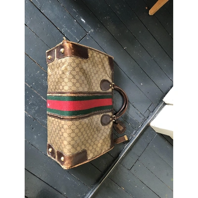 Pre-owned Gucci Green Cloth Travel Bag