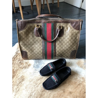 Pre-owned Gucci Green Cloth Travel Bag