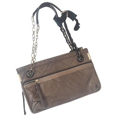 Pre-owned Lanvin Leather Handbag In Brown