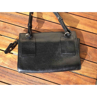 Pre-owned Bulgari Leather Clutch Bag In Black