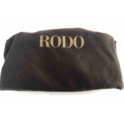 Pre-owned Rodo Clutch Bag In Black