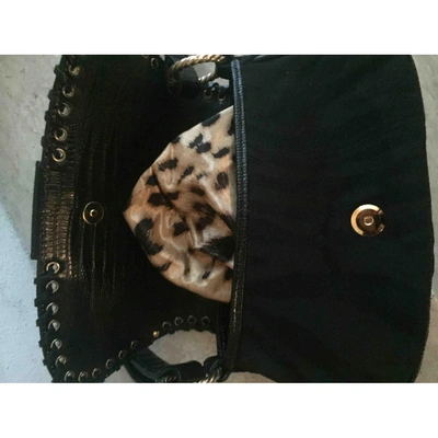 Pre-owned Roberto Cavalli Leather Handbag In Black