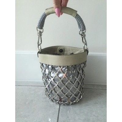 Pre-owned Versace Silver Leather Handbag