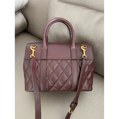 MULBERRY Pre-owned Bayswater Leather Satchel In Burgundy