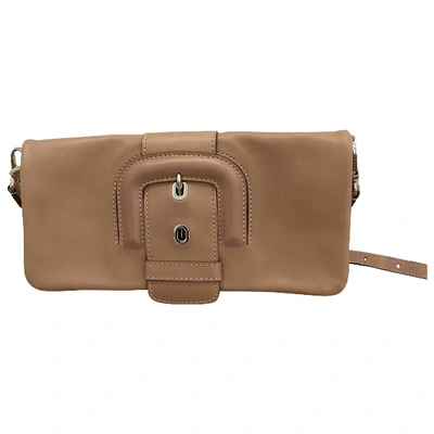 Pre-owned Tod's Beige Leather Clutch Bag