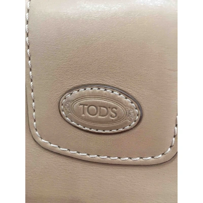 Pre-owned Tod's Beige Leather Clutch Bag