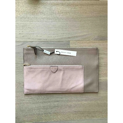 Pre-owned Marc Jacobs Leather Clutch Bag In Beige